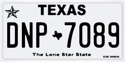 TX license plate DNP7089