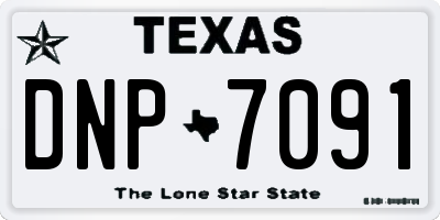 TX license plate DNP7091