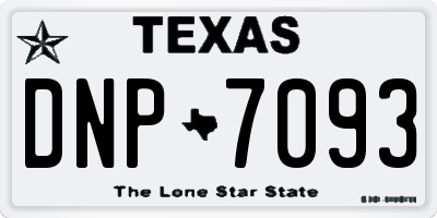TX license plate DNP7093