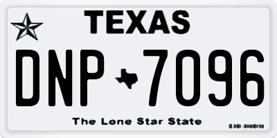 TX license plate DNP7096