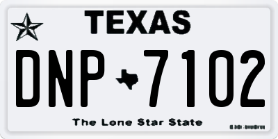 TX license plate DNP7102