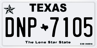 TX license plate DNP7105