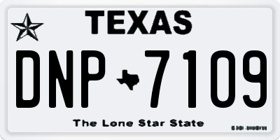 TX license plate DNP7109