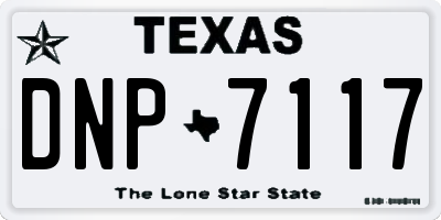 TX license plate DNP7117