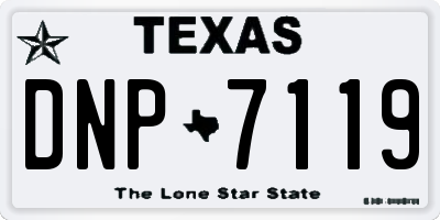 TX license plate DNP7119