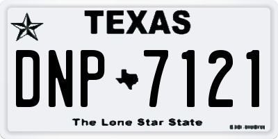 TX license plate DNP7121