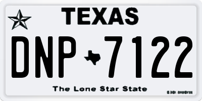 TX license plate DNP7122