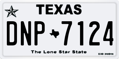 TX license plate DNP7124