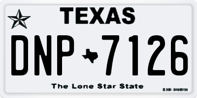 TX license plate DNP7126