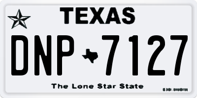 TX license plate DNP7127
