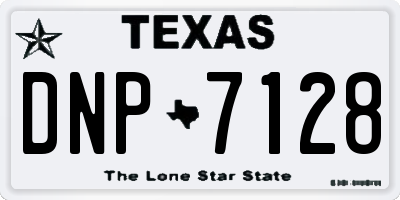 TX license plate DNP7128