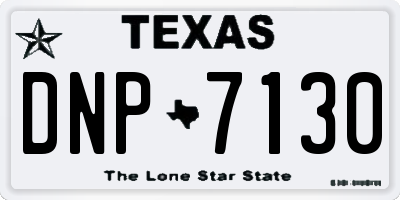 TX license plate DNP7130