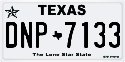TX license plate DNP7133