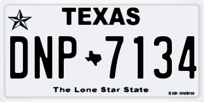 TX license plate DNP7134
