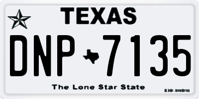 TX license plate DNP7135