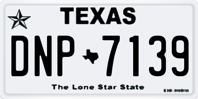 TX license plate DNP7139