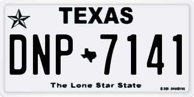 TX license plate DNP7141