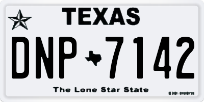 TX license plate DNP7142