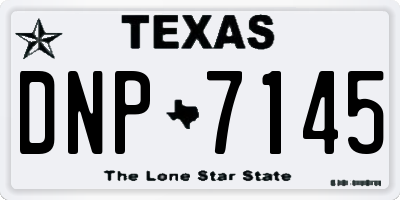 TX license plate DNP7145