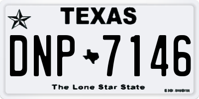 TX license plate DNP7146