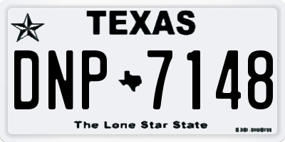 TX license plate DNP7148