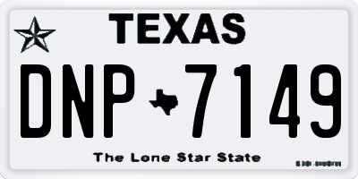 TX license plate DNP7149