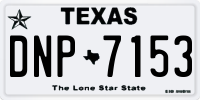 TX license plate DNP7153