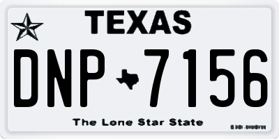 TX license plate DNP7156