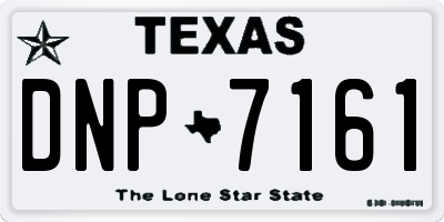 TX license plate DNP7161