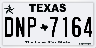 TX license plate DNP7164