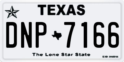 TX license plate DNP7166