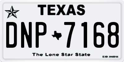 TX license plate DNP7168