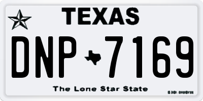 TX license plate DNP7169