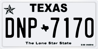 TX license plate DNP7170