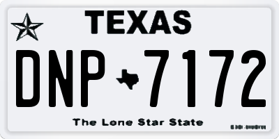 TX license plate DNP7172