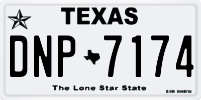 TX license plate DNP7174
