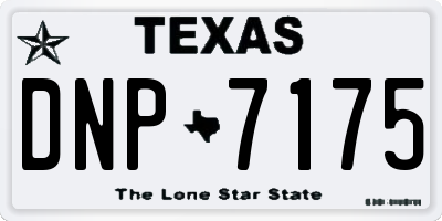 TX license plate DNP7175