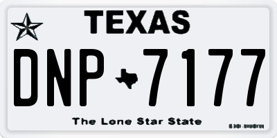 TX license plate DNP7177