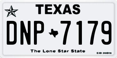 TX license plate DNP7179