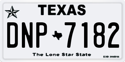 TX license plate DNP7182