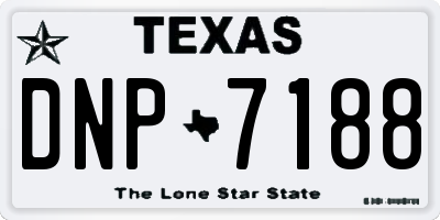 TX license plate DNP7188