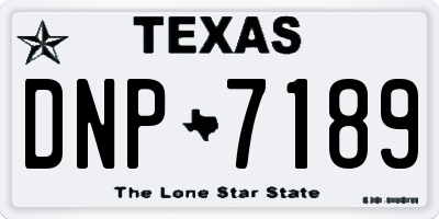 TX license plate DNP7189