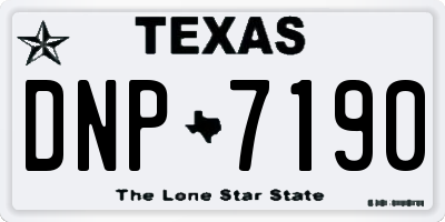 TX license plate DNP7190