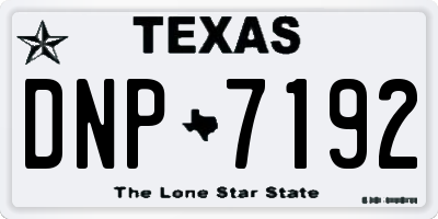 TX license plate DNP7192