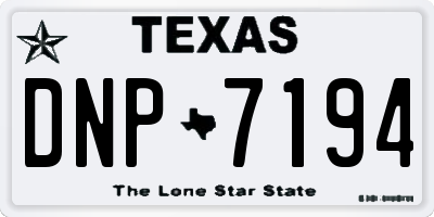 TX license plate DNP7194