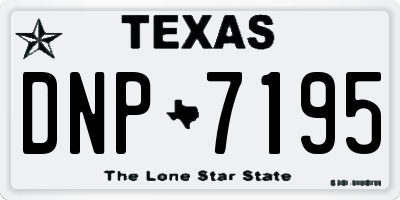 TX license plate DNP7195