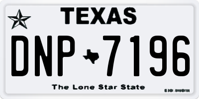 TX license plate DNP7196