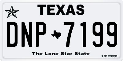 TX license plate DNP7199