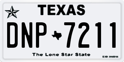 TX license plate DNP7211