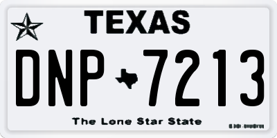 TX license plate DNP7213